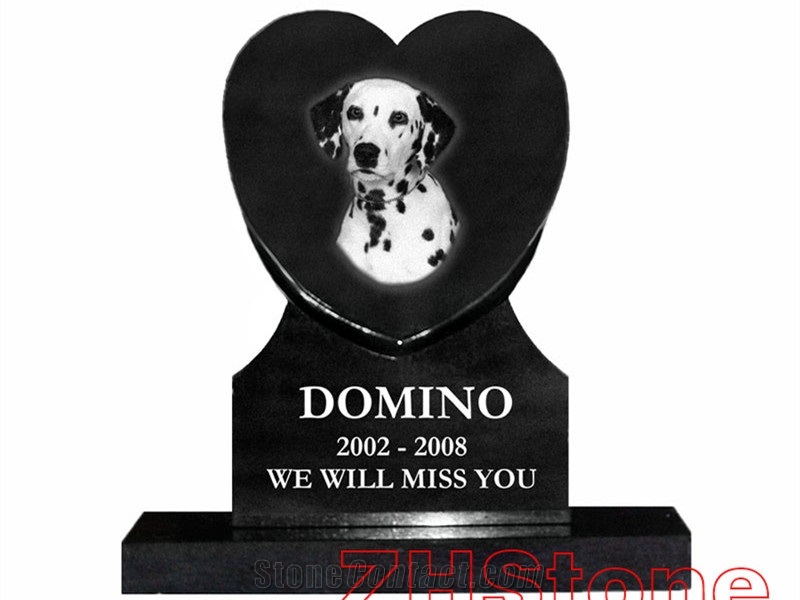 Bone Design Shanxi Black Granite Pet Monument