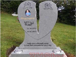 Celtic Cross Natural Black Granite Tombstone