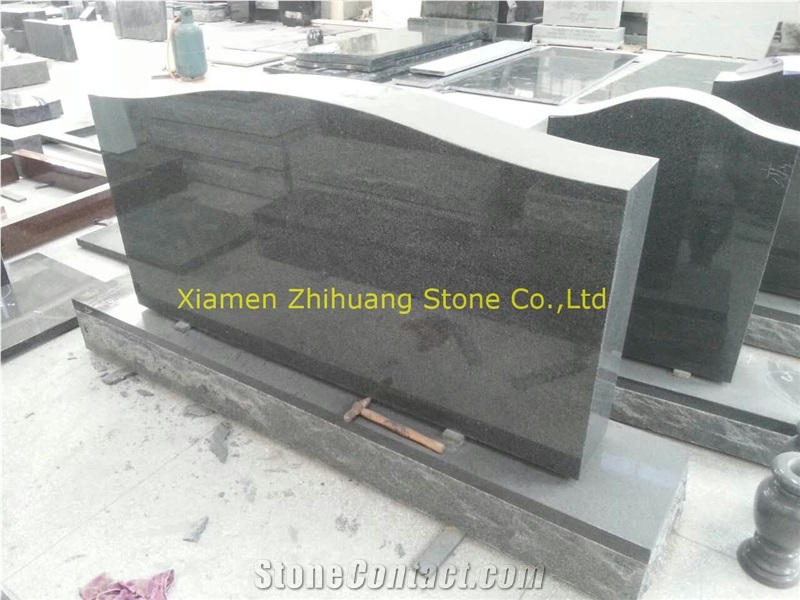 Full Classic Car Black Granite Double Monuments