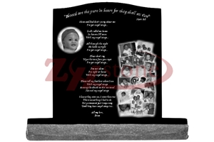 G654 Pandang Black Granite Bear Headstone