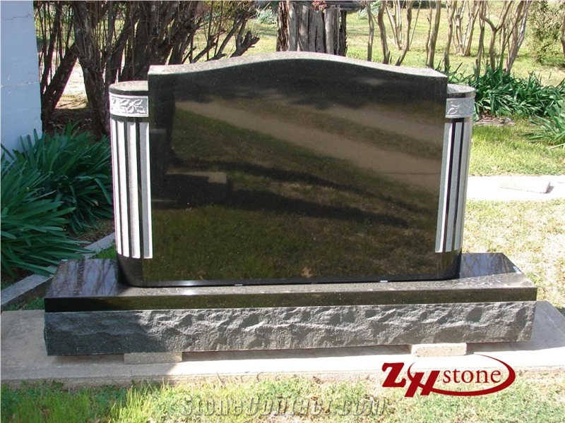 Horse Etching Symphony Purple Granite Headstone