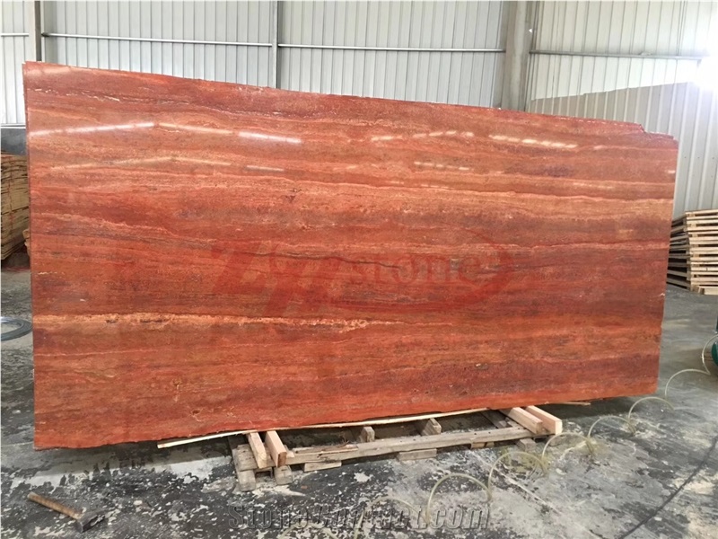 Iran Red, Rosso Persiano Travertine Slab