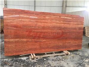 Iran Red, Rosso Persiano Travertine Slab