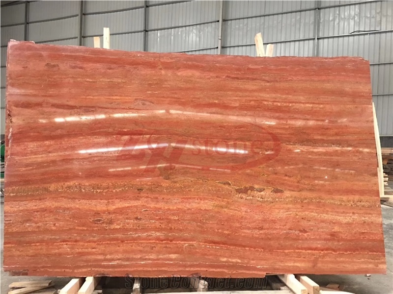 Iran Red, Rosso Persiano Travertine Slab