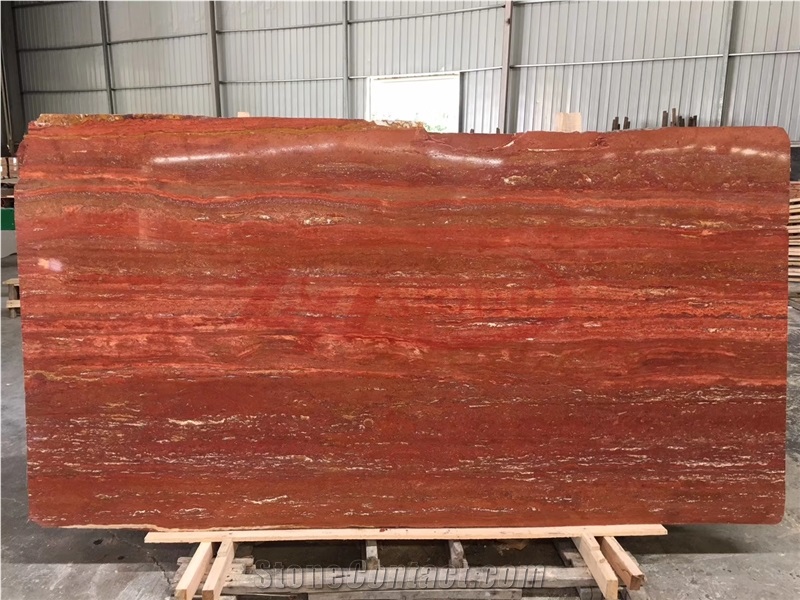 Iran Red, Rosso Persiano Travertine Slab