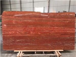 Iran Red, Rosso Persiano Travertine Slab