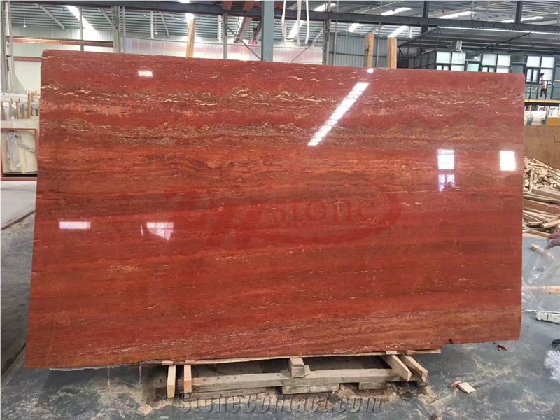 Iran Red, Rosso Persiano Travertine Slab