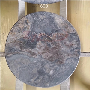 Nero Portoro Marble Round Tabletop ,Black Marble