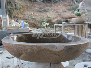 Oval Pebble Wash Basin for Bathroom