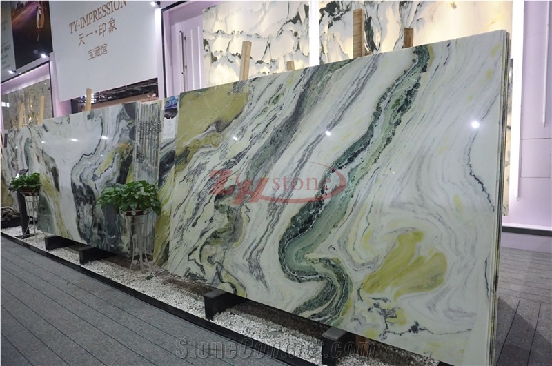 Paradise Jade Green Marble Honeycomb Backed Panels