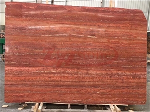 Persia Rosso,Persian Red Travertine Slabs