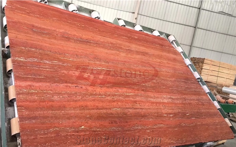 Persia Rosso,Persian Red Travertine Slabs