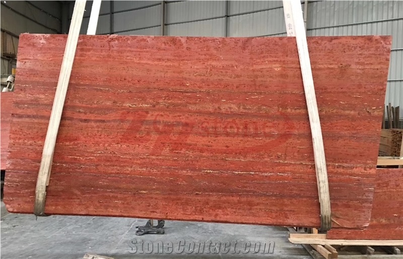 Persia Rosso,Persian Red Travertine Slabs