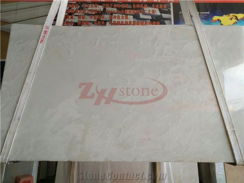 Pure Royal White Onyx Slabs Building Materials