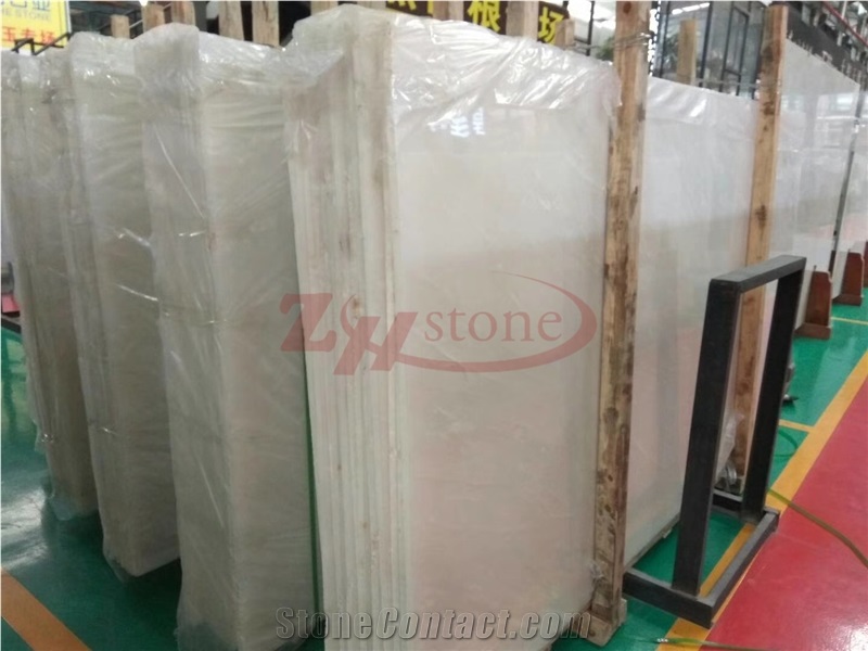 Pure Royal White Onyx Slabs Building Materials