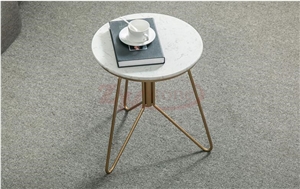 Round Big Green Flower Marble Tabletop