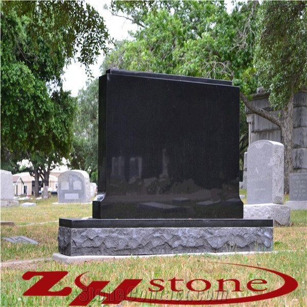 Shanxi Black Granite Double Monuments&Two Vases