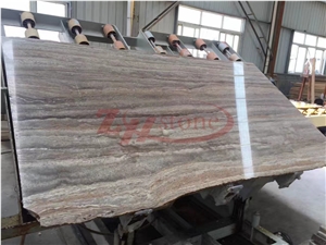 Silver Brown Travertine Slab, Wall Cladding Silver Brown Travertine Slab, Wall Cladding