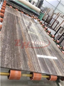 Silver Brown Travertine Slab, Wall Cladding