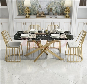 Silver Dragon Marble Square Tabletop