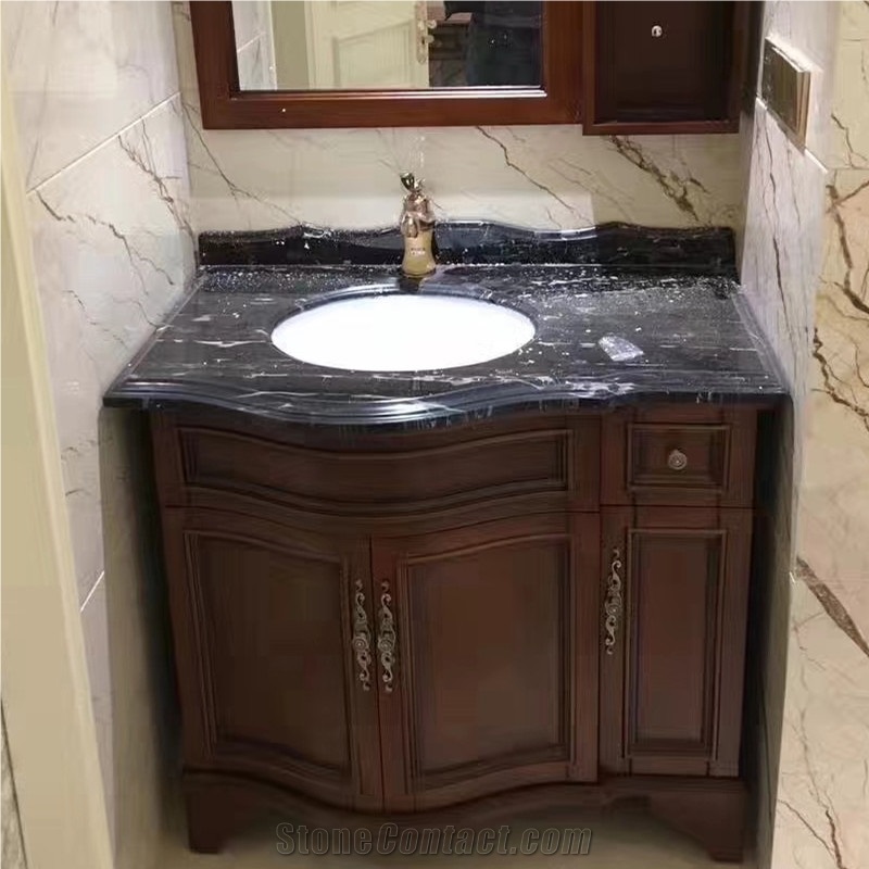 Silver Dragon,Silver Portoro Marble Vanity Top