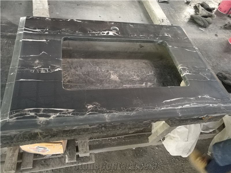 Silver Dragon,Silver Portoro Marble Vanity Top