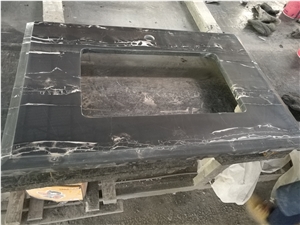 Silver Dragon,Silver Portoro Marble Vanity Top