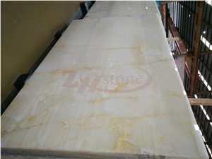 Snow White Onyx &Golden Vein High Quality Slab