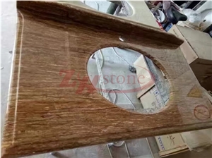 Sophia Golden Marble Bathroom Vanity Top