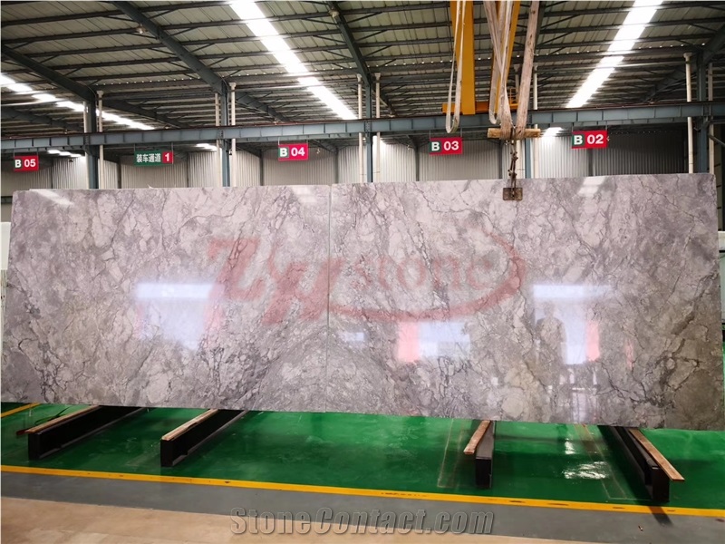 Super White Quartzite Slabs for Kitchen Countertop