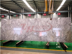 Super White Quartzite Slabs for Kitchen Countertop