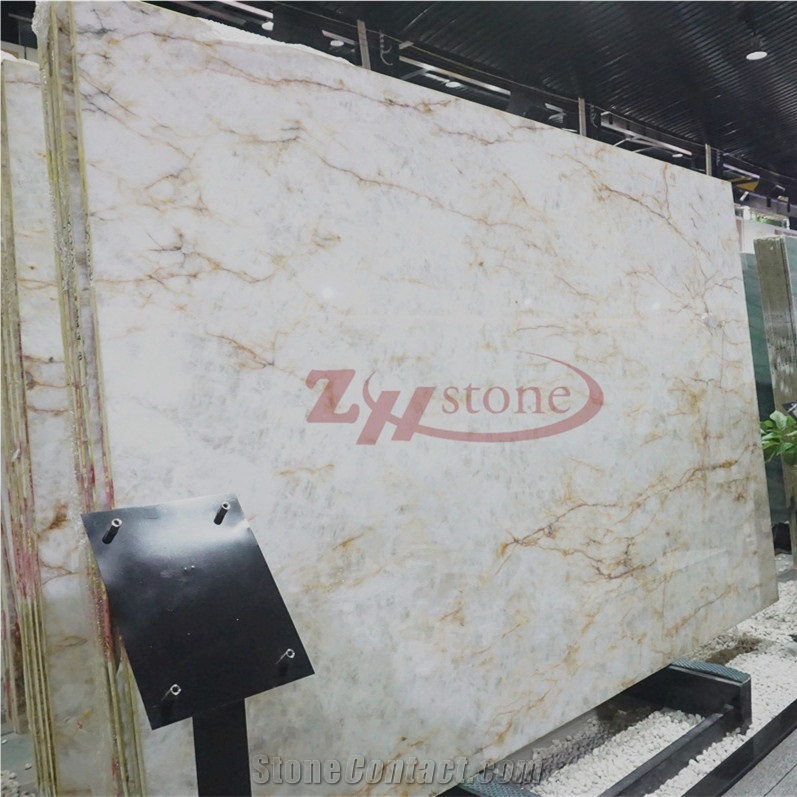 White Cristallo Quartzite Honeycomb Panels