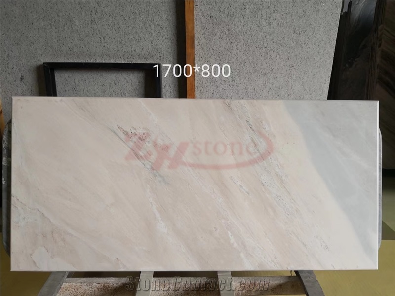 White Sand Marble Rectangle Round Corner Tabletop