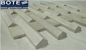 3d Marble Mosaic White Wooden Vein Wall Decoration