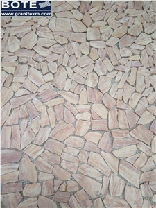 Tiger Yellow Pebble Marble Mosaic Tiles in Stock