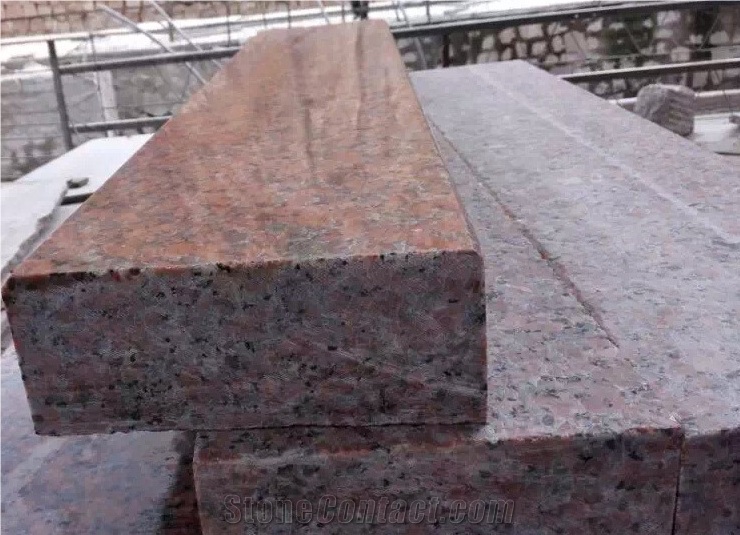 Maple Red Granite Kerbstone