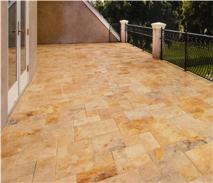 Country Classic Rainbow Travertine French Pattern Tile