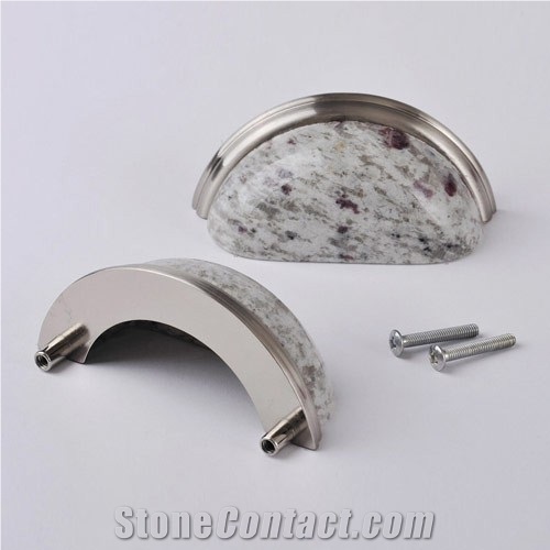 Cabinet Knobs Pulls,White Galaxy Granite Furniture Handle