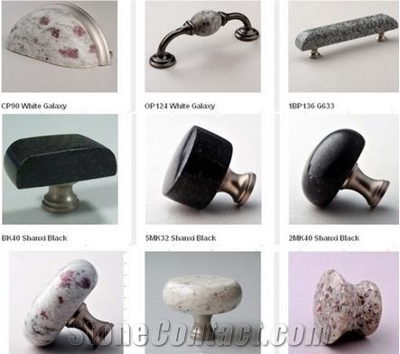 Cabinet Knobs Pulls,White Galaxy Granite Furniture Handle