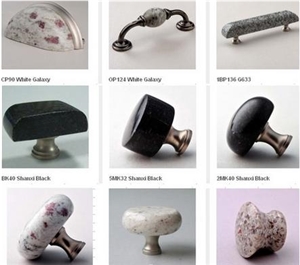 Cabinet Knobs Pulls,White Galaxy Granite Furniture Handle