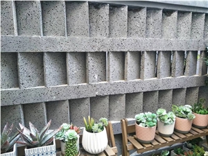 Andesite Lava Stone with Hold Black Basalt Wall