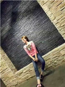Black Slate Wall Decoration Waterfall Building