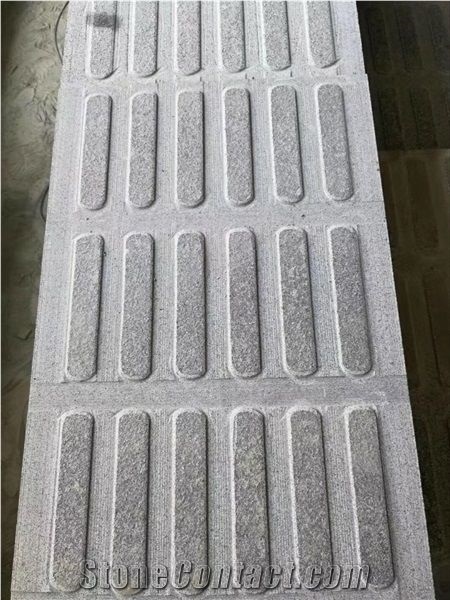 Blind Lanes Walk Stone Grey Granite Blind Paver, as De Paus Grey Granite Pavers