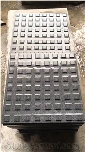 Blind Lanes Walk Stone Grey Granite Blind Paver, as De Paus Grey Granite Pavers