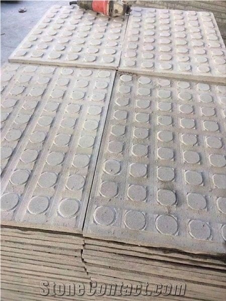 Blind Lanes Walk Stone Grey Granite Blind Paver, as De Paus Grey Granite Pavers