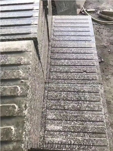 Blind Lanes Walk Stone Grey Granite Blind Paver, as De Paus Grey Granite Pavers