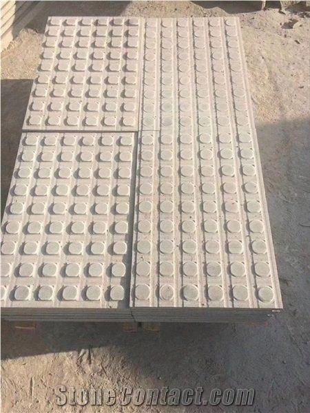 Blind Lanes Walk Stone Grey Granite Blind Paver, as De Paus Grey Granite Pavers