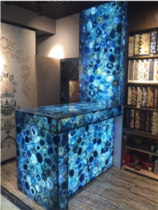 Blue Agate Counter Top Reception Bar Top,Commercial Counter Blue Agate Counter Top Reception Bar Top,Commercial Counter