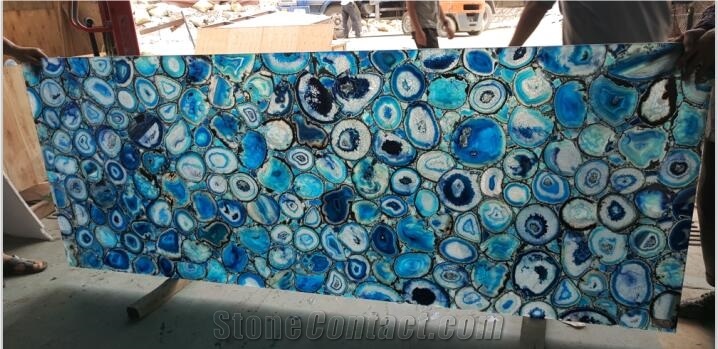Blue Agate Counter Top Reception Bar Top,Commercial Counter