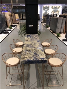 Blue Behia Tea Table Round Coffee Top Luxury Table